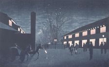 Night View of Cherry Blossoms in Shinyoshiwara, Published in 1880. Creator: Inoue Yasuji