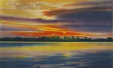 Nightfall on the Magdalena River, Barranquilla c1940s