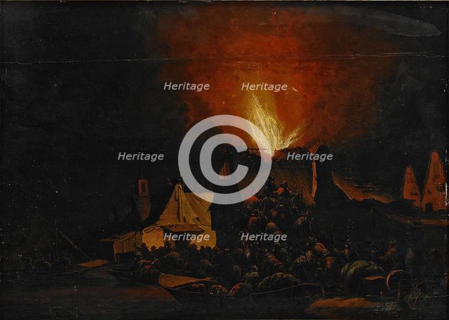 Nightfire, 1660. Artist: Vosmaer, Daniel (1622-1669/70)