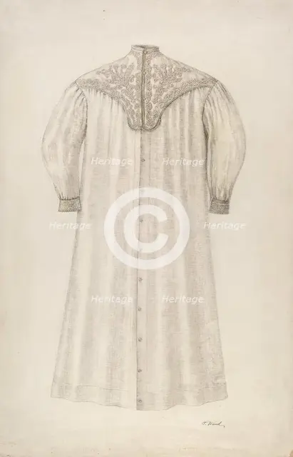 Nightgown, 1935/1942. Creator: Paul Ward.