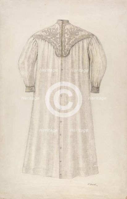 Nightgown, 1935/1942. Creator: Paul Ward.