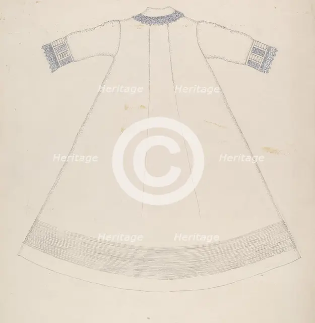 Nightgown (Back View), c. 1936. Creator: Evelyn Bailey.