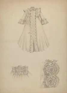 Nightgown, c. 1940. Creator: Marie Alain