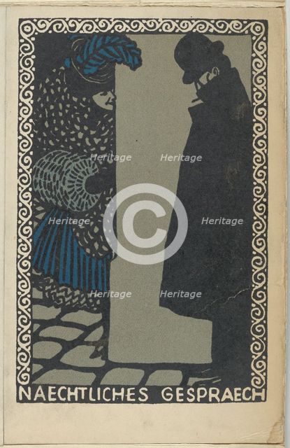 Nightly Conversations (Naechtliches Gespraech), 1907. Creator: Moritz Jung.