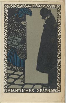 Nightly Conversations (Naechtliches Gespraech), 1907. Creator: Moritz Jung