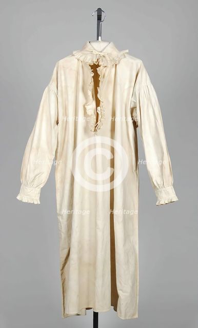 Nightshirt, British, 1815. Creator: Unknown.