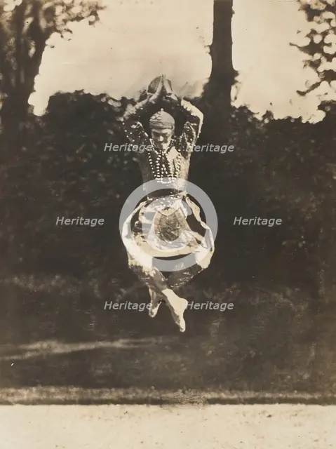 [Nijinsky in "Danse siamoise" from the "Orientales"], 1910. Creator: Eugène Druet.