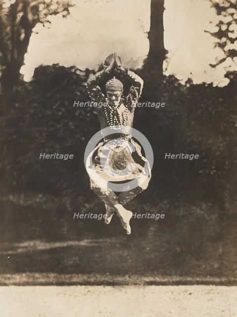 [Nijinsky in "Danse siamoise" from the "Orientales"], 1910. Creator: Eugène Druet.