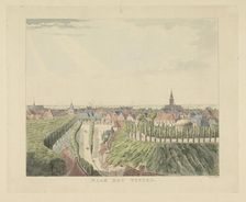 Nijmegen, view from the Belvédère to the West, 1815-1824. Creator: Derk Anthony van de Wart
