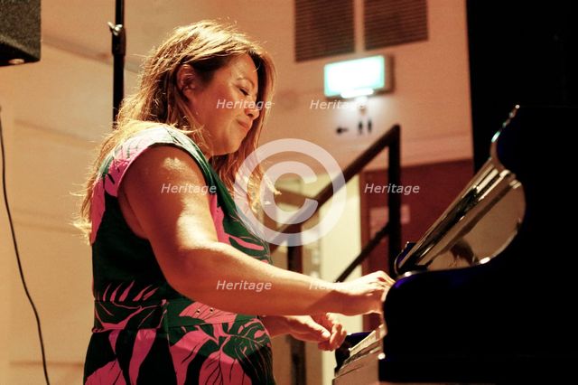 Nikki Yeoh, Denys Baptiste Quartet, Battle Jazz Festival, Battle, East Sussex, July 2023. Creator: Brian O'Connor.