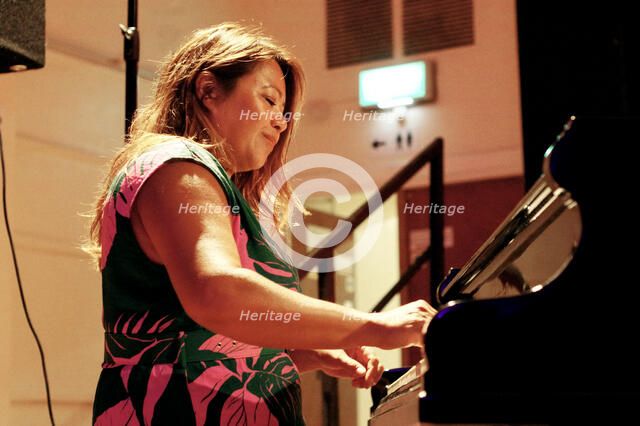 Nikki Yeoh, Denys Baptiste Quartet, Battle Jazz Festival, Battle, East Sussex, July 2023. Creator: Brian O'Connor.