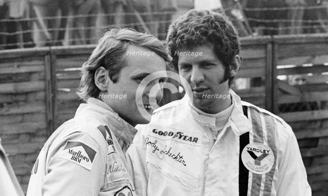 Niki Lauda and Jody Schekter, Race of Champions, Brands Hatch, Kent, 1973. Artist: Unknown