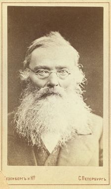 Nikola i Ivanovich Kostomarov, head-and-shoulders portrait, facing front, between 1880 and 1886. Creator: Unknown