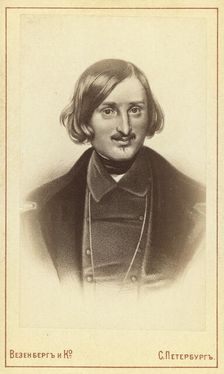 Nikola i Vasilevich Gogol, half-length portrait, facing front, between 1880 and 1886. Creator: Unknown