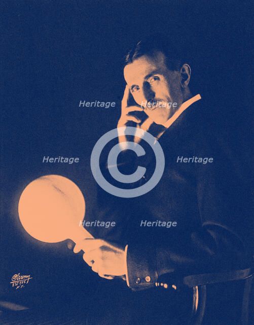 Nikola Tesla (1856-1943). Creator: Sarony, Napoleon (1821-1896).