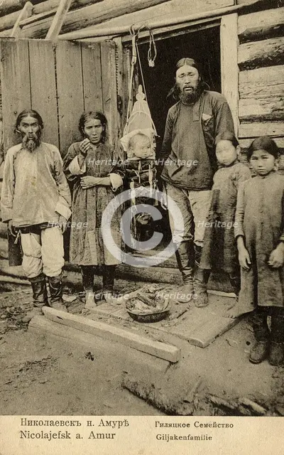 Nikolaevsk-on-Amur. Gilyak family, 1900. Creator: Unknown.