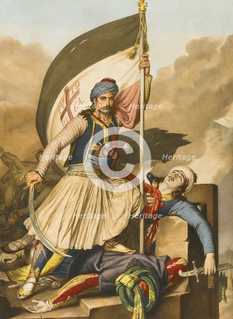 Nikolakis Mitropoulos. From Voyage à Athènes et à Constantinople, 1825. Artist: Dupré, Louis (1789-1837)