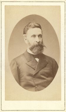Nikolai Avksent'evich Manassin, head-and-shoulders portrait, facing slightly..., between 1880 and 86 Creator: Unknown