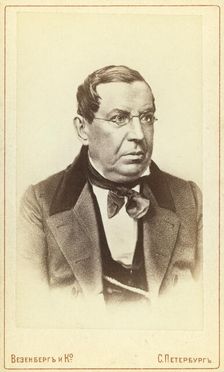 Nikolai Gerasimovich Ustrialov, head-and-shoulders portrait, facing right, between 1880 and 1886. Creator: Unknown