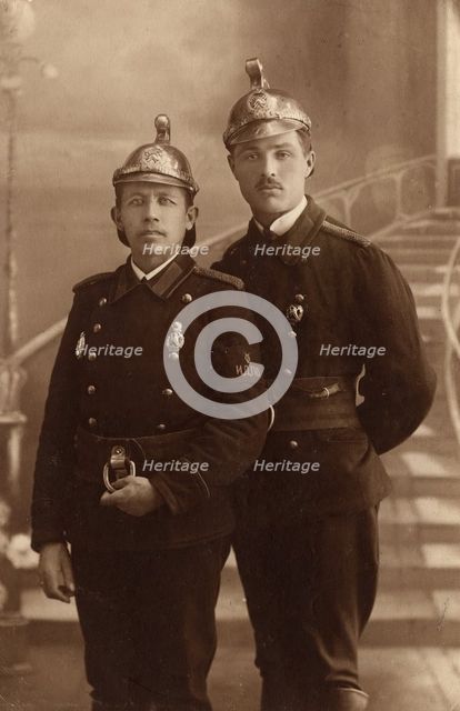 Nikolai Illarionovich Iamol'skii (On the Left) in the Parade Uniform of the..., early 20th cent. Creator: Unknown.