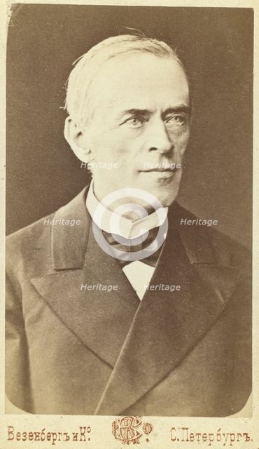 Nikolai Khristianovich Bunge, head-and-shoulders portrait, facing slightly..., between 1880 and 1886 Creator: Unknown.