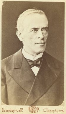 Nikolai Khristianovich Bunge, head-and-shoulders portrait, facing slightly..., between 1880 and 1886 Creator: Unknown
