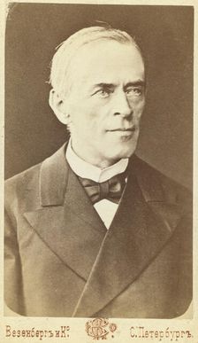 Nikolai Khristianovich Bunge, head-and-shoulders portrait, facing slightly..., between 1880 and 1886 Creator: Unknown