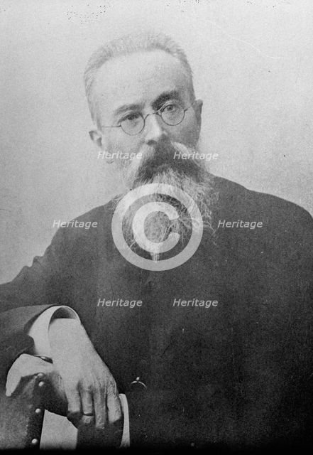 Nikolai Rimsky-Korsakov, Russian composer, 1890s. Artist: Anon