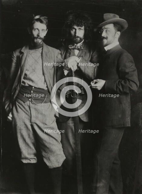 Nikolai Seddeler (1876-1937), Dmitry Kardovsky (1866-1943) and Wassily Kandinsky..., c1897. Creator: Anonymous.