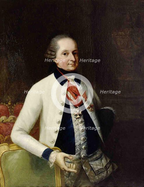 Nikolaus I, Prince Esterházy (1714-1790) in the uniform of his Hungarian Infantry Regiment No. 33. Artist: Knoller, Martin (1725-1804)