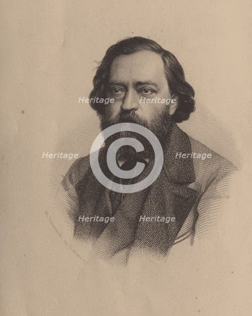 Nikolay Platonovich Ogarev (1813-1877). Artist: Anonymous  
