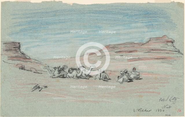 Nile Journey, No. 20, 1890. Creator: Elihu Vedder.