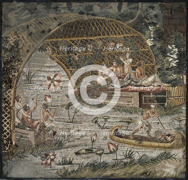 Nile mosaic of Palestrina, 3rd cen. BC. Artist: Classical Antiquities  