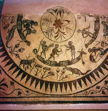 Nilotic Mosaic, Pygmies. Rome, 2nd century