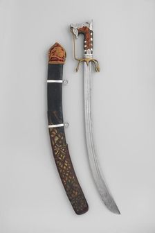 Nimcha with Scabbard...Algerian; blade, European...late 17th-early 18th century...16th-17th century. Creator: Unknown