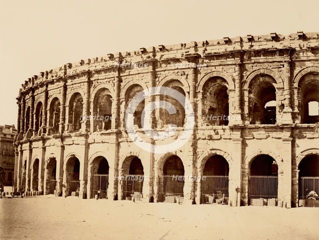 Nimes, Amphithéâtre, ca. 1861. Creator: Edouard Baldus.