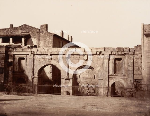 Nimes, Porte d'Auguste, ca. 1864. Creator: Edouard Baldus.