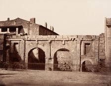 Nimes, Porte d'Auguste, ca. 1864. Creator: Edouard Baldus