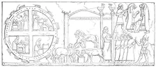 Nimroud Sculptures, just received at the British Museum - Supposed Kitchen and Pavilion, 1850. Creator: Unknown