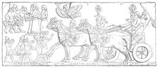 Nimroud Sculptures...Triumphal Return of the King to his Camp, 1850. Creator: Unknown