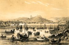 Ningbo, one of the five ports opened by the late treaty to British commerce China, 1847. Artist: JW Giles