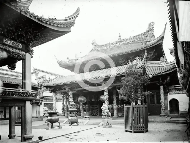 Ningbo, Zhejiang, China: Ningbo Tianhou Temple or Qingan Guildhall, 1870/1871. Creator: John Thomson.
