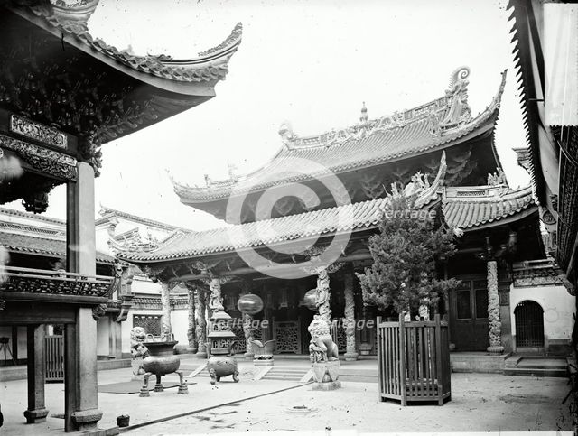 Ningbo, Zhejiang, China: Ningbo Tianhou Temple or Qingan Guildhall, 1870/1871. Creator: John Thomson.