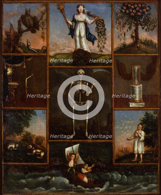 Nine allegorical compositions on the uncertainty of life, Second Half of the 18th cen..