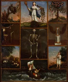 Nine allegorical compositions on the uncertainty of life, Second Half of the 18th cen.