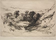 Nine Barrow Down, 1877. Creator: Francis Seymour Haden (British, 1818-1910)