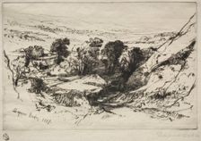 Nine Barrow Down, 1877. Creator: Francis Seymour Haden (British, 1818-1910)