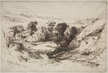 Nine Barrow Down, 1877. Creator: Francis Seymour Haden (British, 1818-1910)