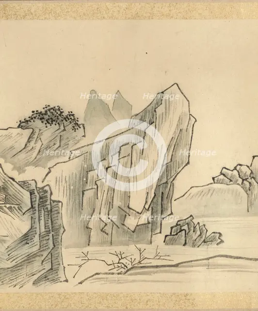 Nine bends of the Jiuquxi River in the Wuyi mountains, 1772. Creator: 
Ko Fuyo.
