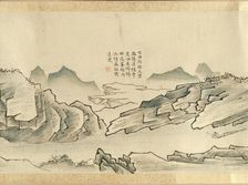 Nine bends of the Jiuquxi River in the Wuyi mountains, 1772. Creator: Ko Fuyo